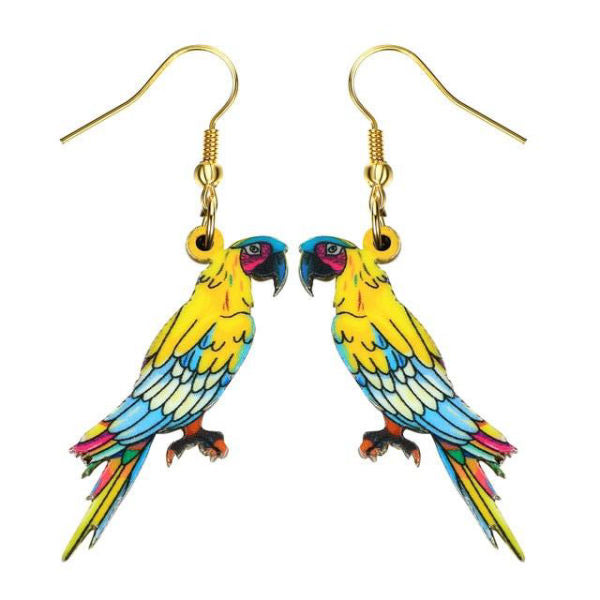 Boucle d'Oreille Perroquet Réaliste