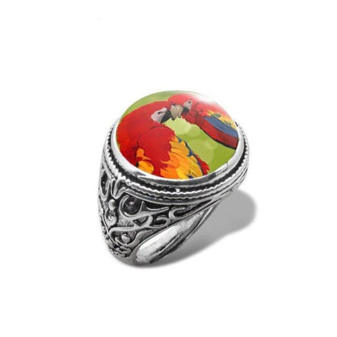 Bague Perroquet<br> Couple d'Aras